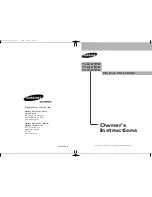 Samsung DynaFlat TX R2678WH Owner'S Instructions Manual preview