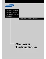 Samsung DynaFlat TX R2765 Owner'S Instructions Manual preview