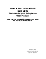 Samsung E105 - SGH Cell Phone User Manual preview