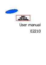 Preview for 1 page of Samsung E2210 User Manual