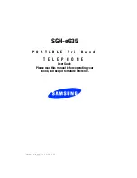 Preview for 1 page of Samsung E635 - SGH Cell Phone User Manual