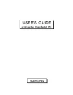 Preview for 1 page of Samsung eGO-note User Manual