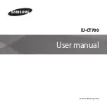 Предварительный просмотр 2 страницы Samsung EJ-CT700 User Manual