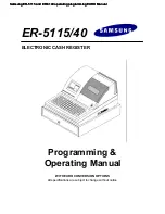 Samsung ER-5115 Programming &  Operating Manual preview