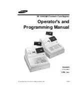 Preview for 1 page of Samsung ER 5200 Operator'S And Programming Manual