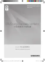 Samsung ERV Installation Manual & Users Manual preview