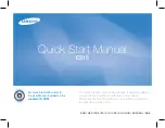 Предварительный просмотр 1 страницы Samsung ES15 Quick Start Manual