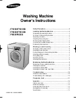 Preview for 1 page of Samsung F1033 Owner'S Instructions Manual