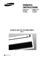 Samsung FC052EZA Owner'S Instructions Manual preview