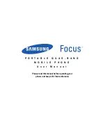 Предварительный просмотр 1 страницы Samsung Focus i917R User Manual