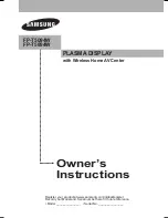 Samsung FP-T5094W Owner'S Instructions Manual preview