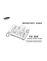 Preview for 1 page of Samsung FX 505 Operator'S Manual