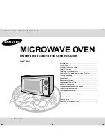 Samsung G2712N Owner'S Instructions And Cooking Manual preview