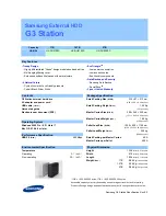 Samsung G3 Station HX-DU010EC Specifications preview