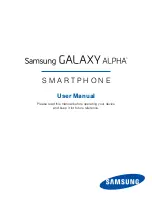 Preview for 1 page of Samsung Galaxy Alpha User Manual
