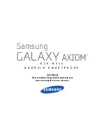 Предварительный просмотр 1 страницы Samsung Galaxy Axiom User Manual