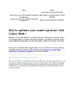 Предварительный просмотр 11 страницы Samsung Galaxy Buds+ Frequently Asked Questions Manual