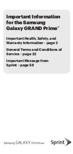 Preview for 1 page of Samsung Galaxy Core Prime Important Information Manual