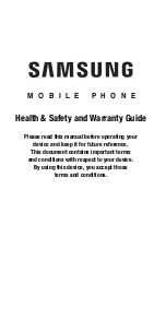 Предварительный просмотр 1 страницы Samsung Galaxy Express Prime Safety And Warranty Manual