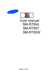 Preview for 1 page of Samsung Galaxy Gear SM-R7500T User Manual