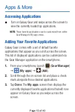 Preview for 15 page of Samsung Galaxy Gear SM-R7500T User Manual