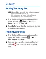 Предварительный просмотр 11 страницы Samsung Galaxy Gear Reference Manual