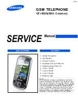 Preview for 1 page of Samsung Galaxy GT-i5500 Service Manual