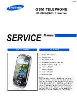 Предварительный просмотр 1 страницы Samsung Galaxy GT-i5500 Service Manual