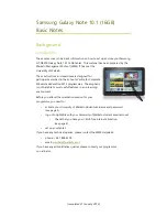 Samsung GALAXY Note 10.1 Basic User Manual предпросмотр