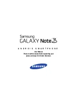 Предварительный просмотр 1 страницы Samsung Galaxy Note 3 User Manual