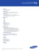 Preview for 2 page of Samsung Galaxy Note GT-N8013ZWYXAR Product Highlights