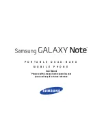 Samsung Galaxy Note User Manual preview