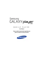 Samsung Galaxy Player 3.6 User Manual preview