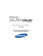 Samsung Galaxy Player 5.0 User Manual preview