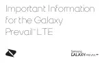 Preview for 1 page of Samsung Galaxy Prevail Important Information Manual