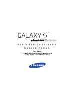 Предварительный просмотр 1 страницы Samsung Galaxy S 4G User Manual