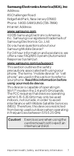 Предварительный просмотр 7 страницы Samsung Galaxy S 6 edge Important Information Manual