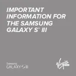 Preview for 1 page of Samsung Galaxy S III Important Information Manual