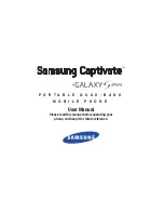 Samsung Galaxy S SGH-i897 Captivate User Manual preview