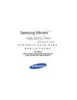Samsung Galaxy S Vibrant User Manual preview