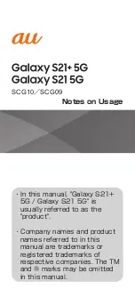 Preview for 1 page of Samsung Galaxy S21+5G Notes Of Usage