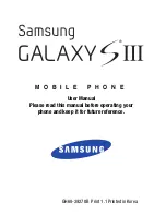 Preview for 1 page of Samsung GALAXY S3 User Manual
