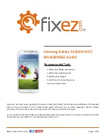 Preview for 1 page of Samsung Galaxy S4 SGH-i337 Disassemble Manual