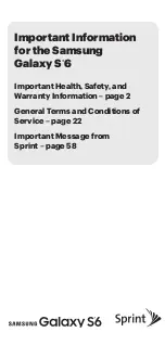 Preview for 1 page of Samsung Galaxy S6 edge Important Information Manual