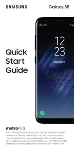 Предварительный просмотр 1 страницы Samsung Galaxy S8 Quick Start Manual