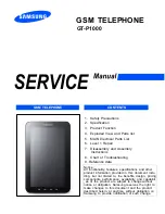 Preview for 1 page of Samsung Galaxy Tab GT-P1000 Servise Manual