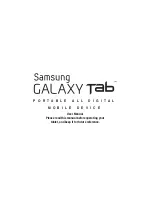 Samsung Galaxy Tab SGH-T849 User Manual preview