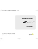 Samsung Galaxy Tab SPH-P100 Manual Del Usuario preview