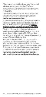 Preview for 10 page of Samsung GALAXY TAB Important Information Manual