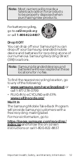 Preview for 13 page of Samsung GALAXY TAB Important Information Manual